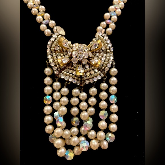 **SOLD on eBay** Original by Robert faux pearl and rhinestone necklace - Picture 4 of 8